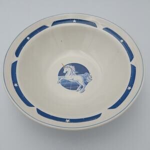 Tienshan Blue Unicorn Soup Salad Bowls Stoneware Replacement Vtg‎
